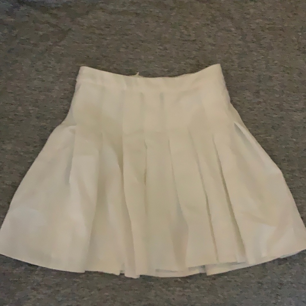 princess polly white pleated skirt